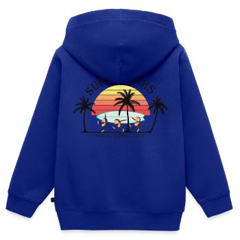 Reiter Surfen - Kinder Premium Organic Zip Hoodie - Royalblau - Hinten - AI Model Kid Male (0cm)