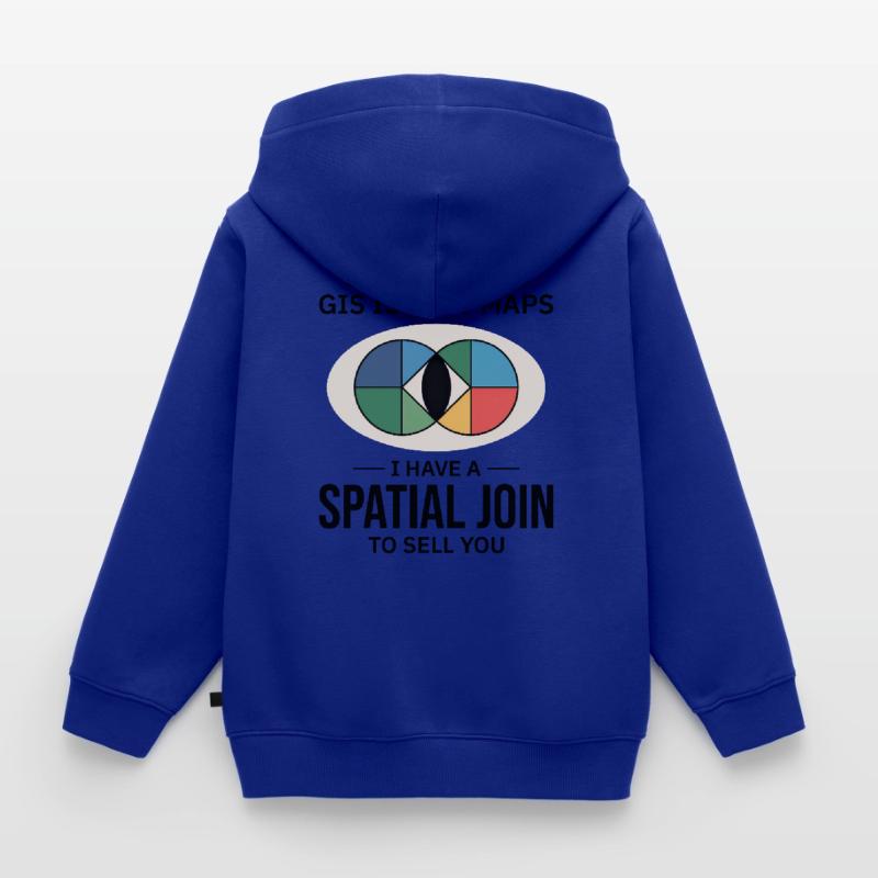 GIS Spatial Join Map Data Analysis Kids Premium Organic Zip-up Hoodie