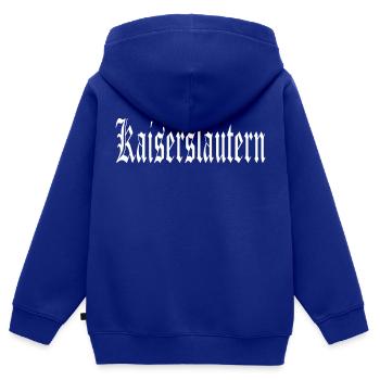Kaiserslautern - Kinder Premium Organic Zip Hoodie - Royalblau - Hinten - AI Model Kid Male (0cm)
