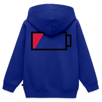 Battery empty - Kids Premium Organic Zip-up Hoodie - royal blue - Back - AI Model Kid Male (0cm)