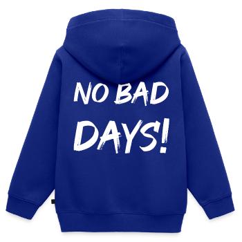 Pas de mauvais jours! - Sweat Premium à capuche zippé enfant bio - bleu roi - Dos - AI Model Kid Male (0cm)