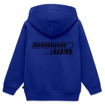 loading bar - Kids Premium Organic Zip-up Hoodie - royal blue - Back - AI Model Kid Male (0cm)