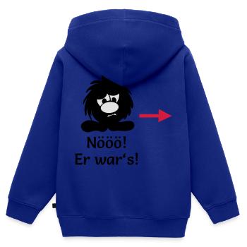 Nööö er wars Monster Smuffel - Kinder Premium Organic Zip Hoodie - Royalblau - Hinten - AI Model Kid Male (0cm)