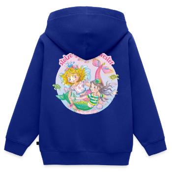 Prinzessin Lillifee Stolze Große Schwester - Kinder Premium Organic Zip Hoodie - Royalblau - Hinten - AI Model Kid Male (0cm)