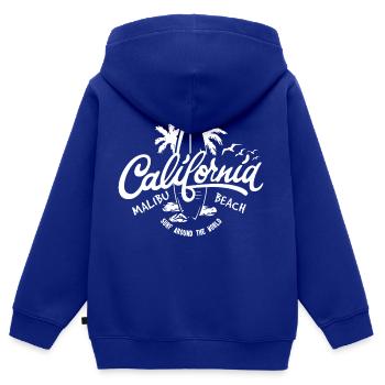 Kalifornien Malibu Beach Surfen - Kinder Premium Organic Zip Hoodie - Royalblau - Hinten - AI Model Kid Male (0cm)