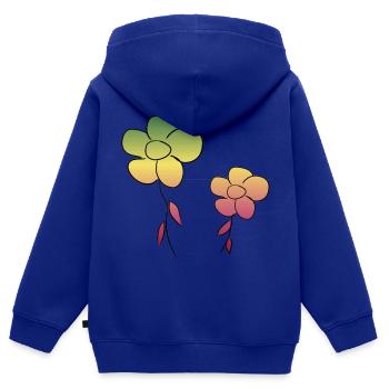 blume blumen - Kinder Premium Organic Zip Hoodie - Royalblau - Hinten - AI Model Kid Male (0cm)