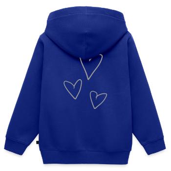 herz herzen - Kinder Premium Organic Zip Hoodie - Royalblau - Hinten - AI Model Kid Male (0cm)