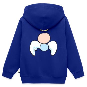 kleiner engel symbol cartoon beschützer - Kinder Premium Organic Zip Hoodie - Royalblau - Hinten - AI Model Kid Male (0cm)