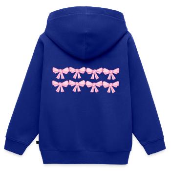 schleifen linie rosa fliege - Kinder Premium Organic Zip Hoodie - Royalblau - Hinten - AI Model Kid Male (0cm)