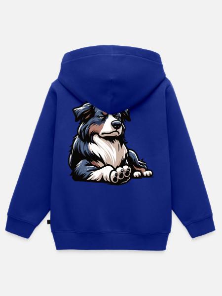 Australian Shepherd Aussie Aussiebesitzer Aussies - Kinder Premium Organic Zip Hoodie - Royalblau