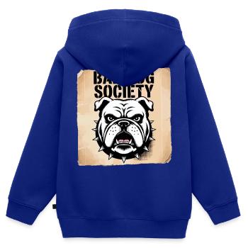 Die Gesellschaft der bösen Hunde - Kinder Premium Organic Zip Hoodie - Royalblau - Hinten - AI Model Kid Male (0cm)