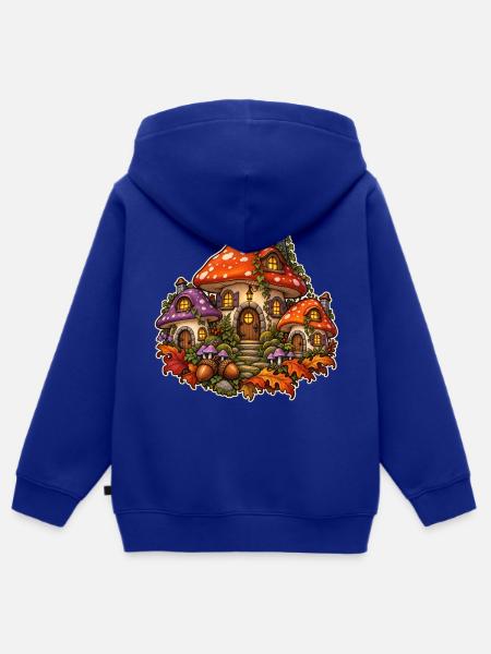 Pilzdorf - Kinder Premium Organic Zip Hoodie - Royalblau