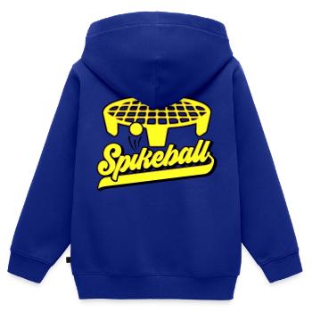 Farben änderbar | Roundnet Spikeball Fun - Kinder Premium Organic Zip Hoodie - Royalblau - Hinten - AI Model Kid Male (0cm)