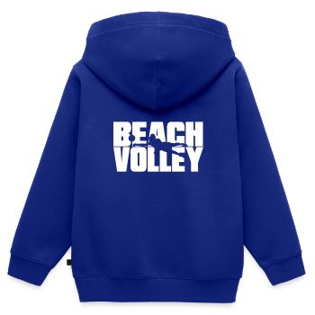 Beachvolleyball - Kinder Premium Organic Zip Hoodie - Royalblau - Hinten - AI Model Kid Male (0cm)