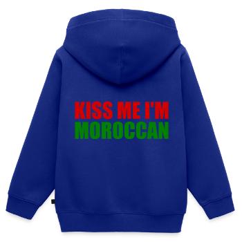 Kiss me im moroccan - marokko - Kinder Premium Organic Zip Hoodie - Royalblau - Hinten - AI Model Kid Male (0cm)