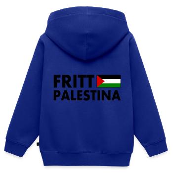 Fritt palestina - Kinder Premium Organic Zip Hoodie - Royalblau - Hinten - AI Model Kid Male (0cm)