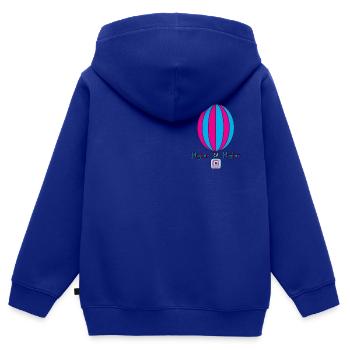 Heißluftballon Higher - Kinder Premium Organic Zip Hoodie - Royalblau - Hinten - AI Model Kid Male (0cm)