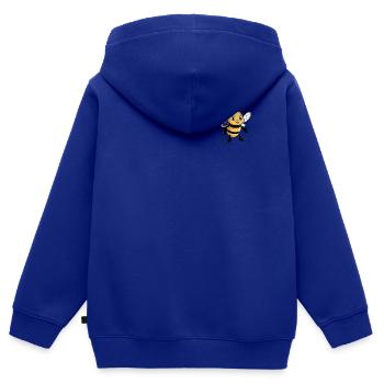 Abeille douce - Sweat Premium à capuche zippé enfant bio - bleu roi - Dos - AI Model Kid Male (0cm)