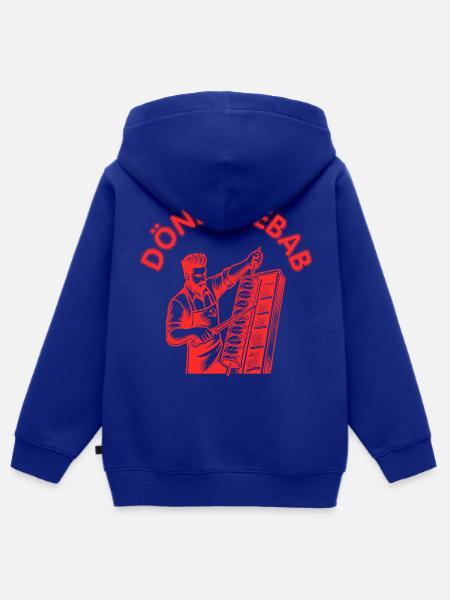 Döner Kebab - Kinder Premium Organic Zip Hoodie - Royalblau
