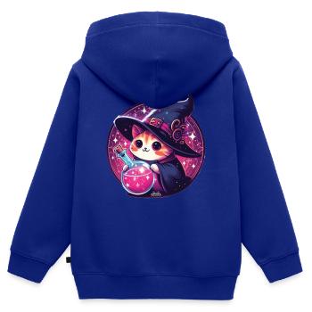 Zaubertrank Katze 2 - Kinder Premium Organic Zip Hoodie - Royalblau - Hinten - AI Model Kid Male (0cm)