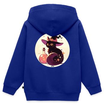 Potion Cat 3 - Sweat Premium à capuche zippé enfant bio - bleu roi - Dos - AI Model Kid Male (0cm)