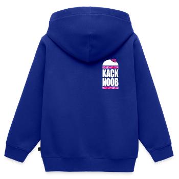 Zertifizierte KackNoob-Uniform! - Kinder Premium Organic Zip Hoodie - Royalblau - Hinten - AI Model Kid Male (0cm)