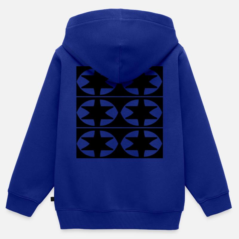 Grappe - Sweat Premium à capuche zippé enfant bio - bleu roi