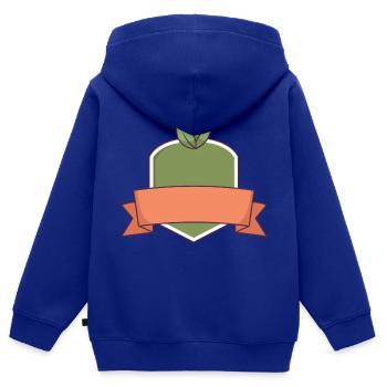 Bio-Logo - Kinder Premium Organic Zip Hoodie - Royalblau - Hinten - AI Model Kid Male (0cm)