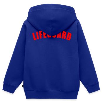 LIFEGUARD GESCHENK LEBENSRETTER STRAND MEER OCEAN - Kinder Premium Organic Zip Hoodie - Royalblau - Hinten - AI Model Kid Male (0cm)