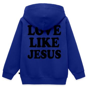 Love like jesus - Kinder Premium Organic Zip Hoodie - Royalblau - Hinten - AI Model Kid Male (0cm)