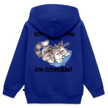 Ich schnarche nicht ich schnurre, süße Katze - Kinder Premium Organic Zip Hoodie - Royalblau - Hinten - AI Model Kid Male (0cm)