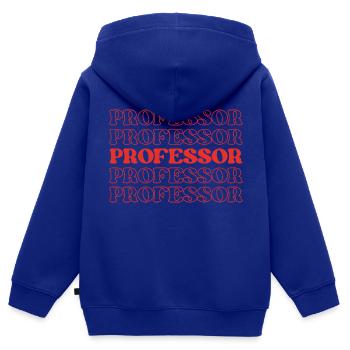 Professor, Pädagoge, Lehrer, Ausbilder, Dozent - Kinder Premium Organic Zip Hoodie - Royalblau - Hinten - AI Model Kid Male (0cm)