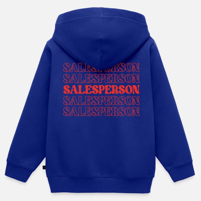 Citations drôles d’appréciation de vendeur - Sweat Premium à capuche zippé enfant bio - bleu roi