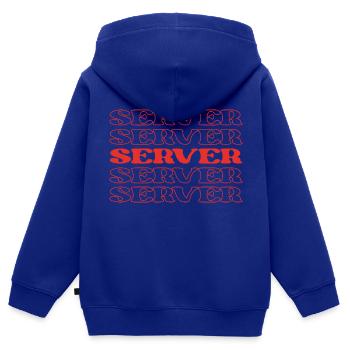 Server Waiter Waitress Food Server Food Service - Kids Premium Organic Zip-up Hoodie - royal blue - Back - AI Model Kid Male (0cm)