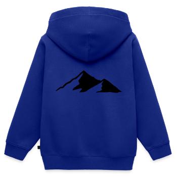 Berge Berg Gebirge 04 - Kinder Premium Organic Zip Hoodie - Royalblau - Hinten - AI Model Kid Male (0cm)
