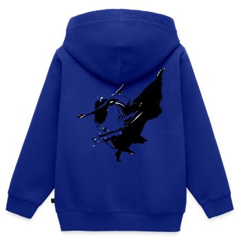 la danseuse libre - Sweat Premium à capuche zippé enfant bio - bleu roi - Dos - AI Model Kid Male (0cm)