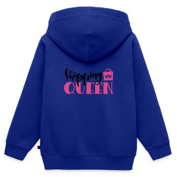 Shopping Queen - Kinder Premium Organic Zip Hoodie - Royalblau - Hinten - AI Model Kid Male (0cm)