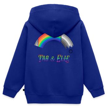 Heartstopper Regenbogen Tao und Elle LBGTQIA+ - Kinder Premium Organic Zip Hoodie - Royalblau - Hinten - AI Model Kid Male (0cm)