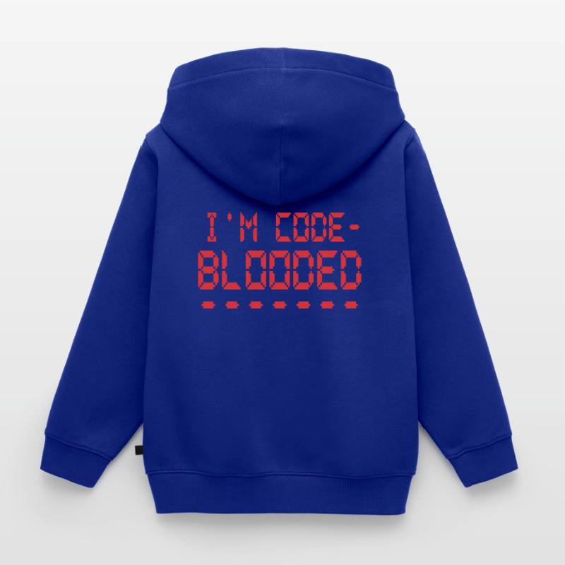 Computerprogrammierung Ich bin Code Blooded Programmierer Kinder Premium Organic Zip Hoodie
