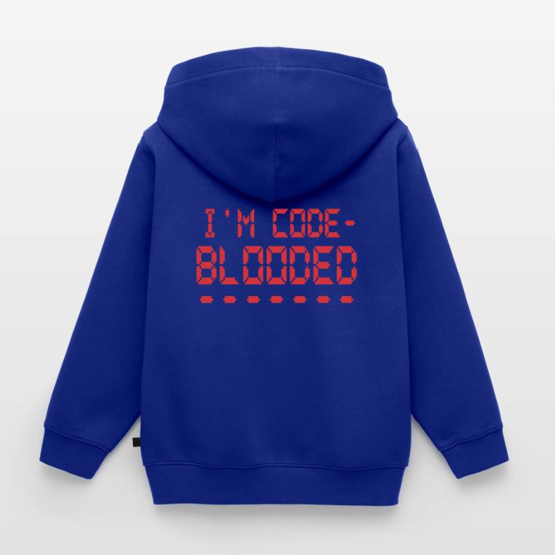 Computerprogrammierung Ich bin Code Blooded Programmierer Kinder Premium Organic Zip Hoodie
