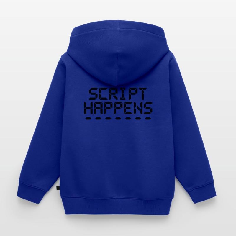 Le script de programmation informatique se produit Programmeur Sweat Premium à capuche zippé enfant bio