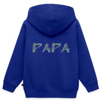 RUHESTAND. GLÜCKLICHER RUHESTAND. GLÜCKLICHER RÜCKZUG - Kinder Premium Organic Zip Hoodie - Royalblau - Hinten - AI Model Kid Male (0cm)