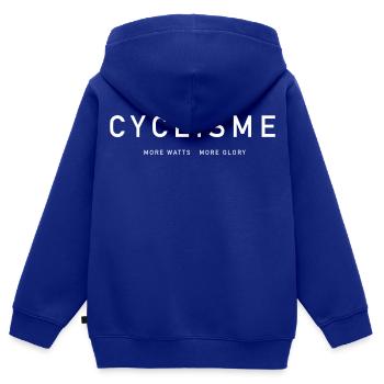 Rennrad, Crosser, Mountainbike, Gravel, Downhill - Kinder Premium Organic Zip Hoodie - Royalblau - Hinten - AI Model Kid Male (0cm)