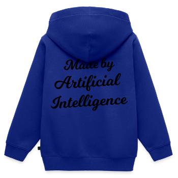 Made by Artificial Inteligence - Kinder Premium Organic Zip Hoodie - Royalblau - Hinten - AI Model Kid Male (0cm)