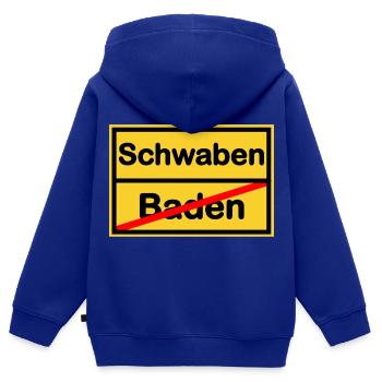 Daheim in Schwaben - Kinder Premium Organic Zip Hoodie - Royalblau - Hinten - AI Model Kid Male (0cm)