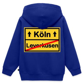 Nummer eins Köln - Kinder Premium Organic Zip Hoodie - Royalblau - Hinten - AI Model Kid Male (0cm)