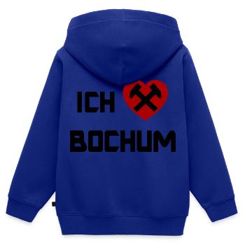 Die Bochum Fans - Kinder Premium Organic Zip Hoodie - Royalblau - Hinten - AI Model Kid Male (0cm)