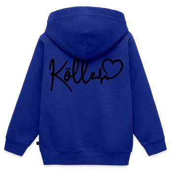 Kölle Herzschlag Köln Liebe - Kinder Premium Organic Zip Hoodie - Royalblau - Hinten - AI Model Kid Male (0cm)