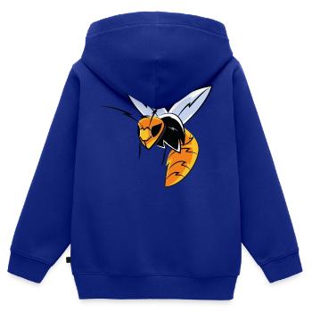 Guêpe insecte - Sweat Premium à capuche zippé enfant bio - bleu roi - Dos - AI Model Kid Male (0cm)