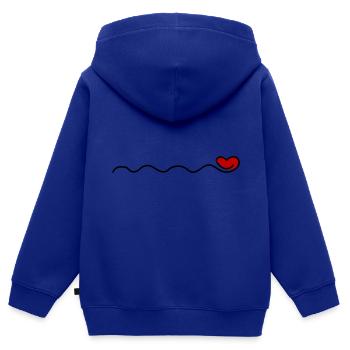 herz ornamente - Kinder Premium Organic Zip Hoodie - Royalblau - Hinten - AI Model Kid Male (0cm)
